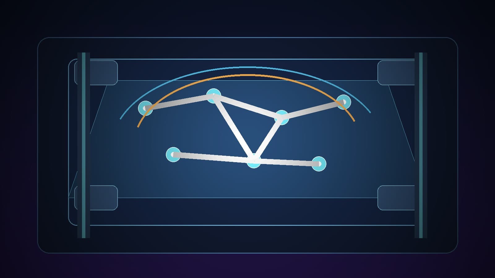 An abstract executive war room with enterprise architects mapping AI providers, regional hosting zones, trusted-partner lanes, and fallback model routes across a glowing continental network