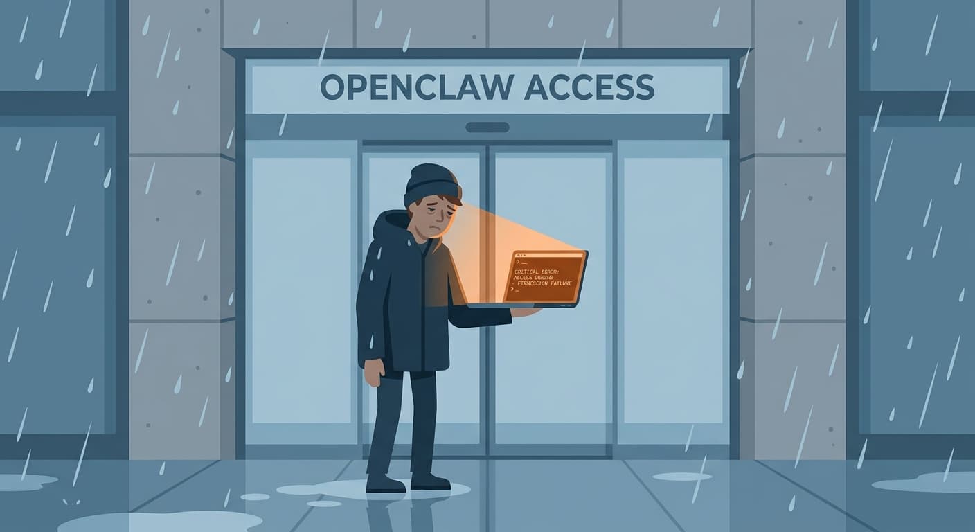 AI agent tools being locked out illustration