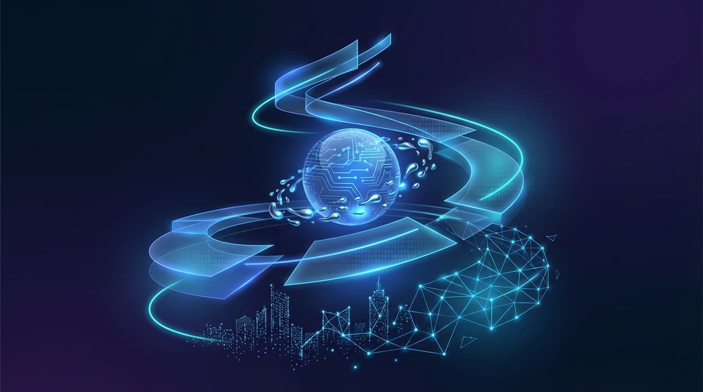 A cracked globe of disconnected digital zones representing splintered AI systems