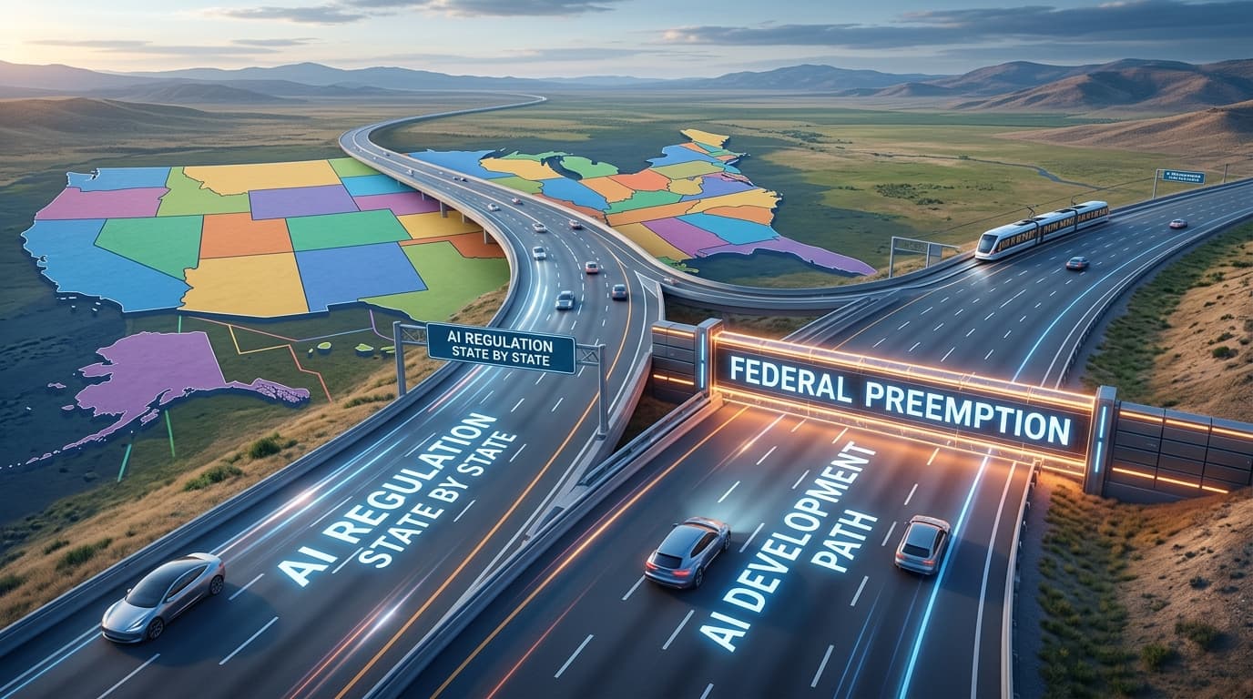 State-by-state AI regulation stakes split between federal preemption and patchwork compliance