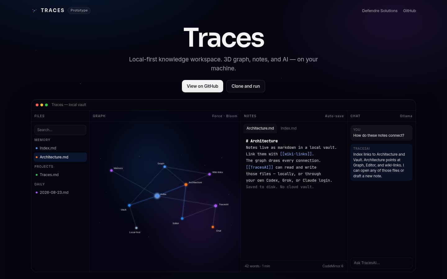 Traces preview