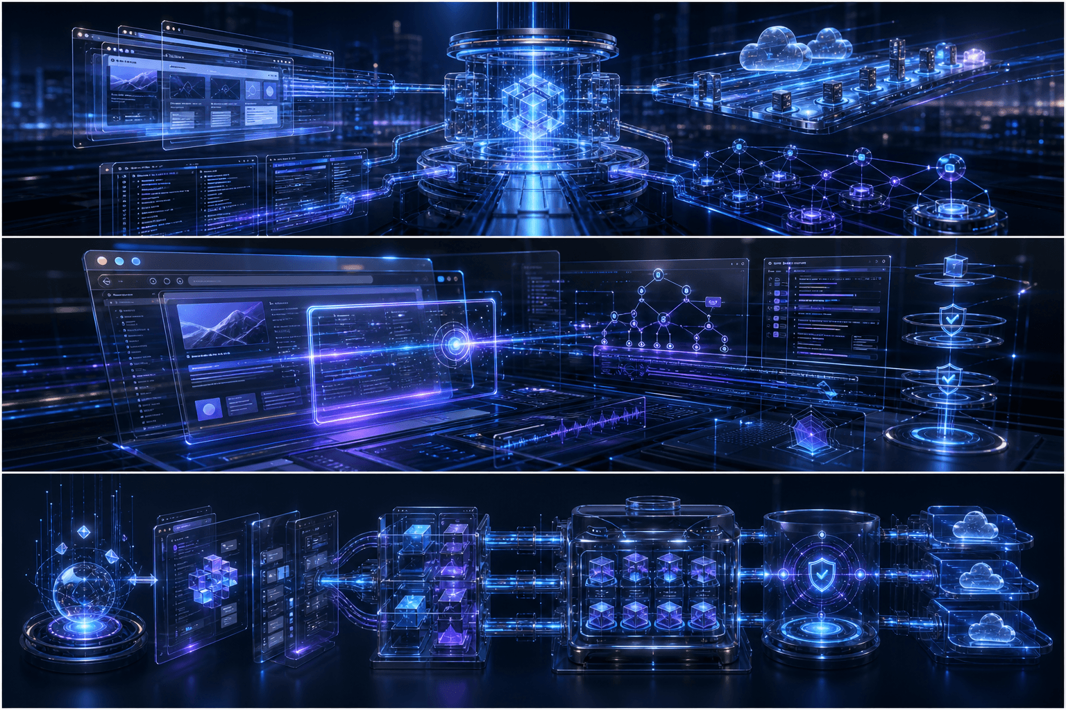 Concept illustration of managed remote agents moving from prototype surfaces into browser-native tooling and deployable web workflows